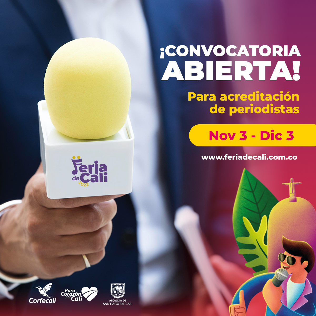 Inicia el proceso de acreditación de prensa para la versión 65 Feria de Cali