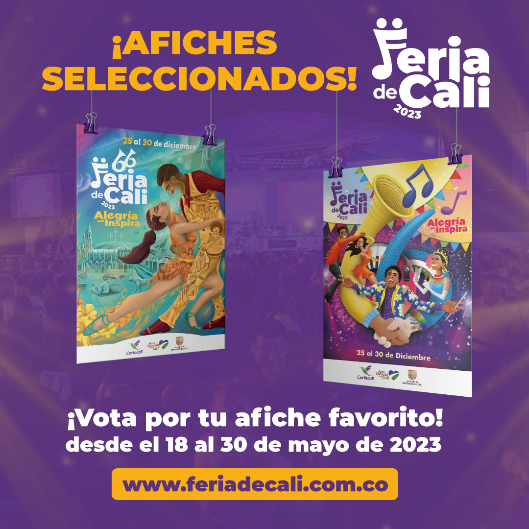 Ya tenemos finalistas del afiche oficial de la 66ª Feria de Cali … ¿Cuál será el ganador?