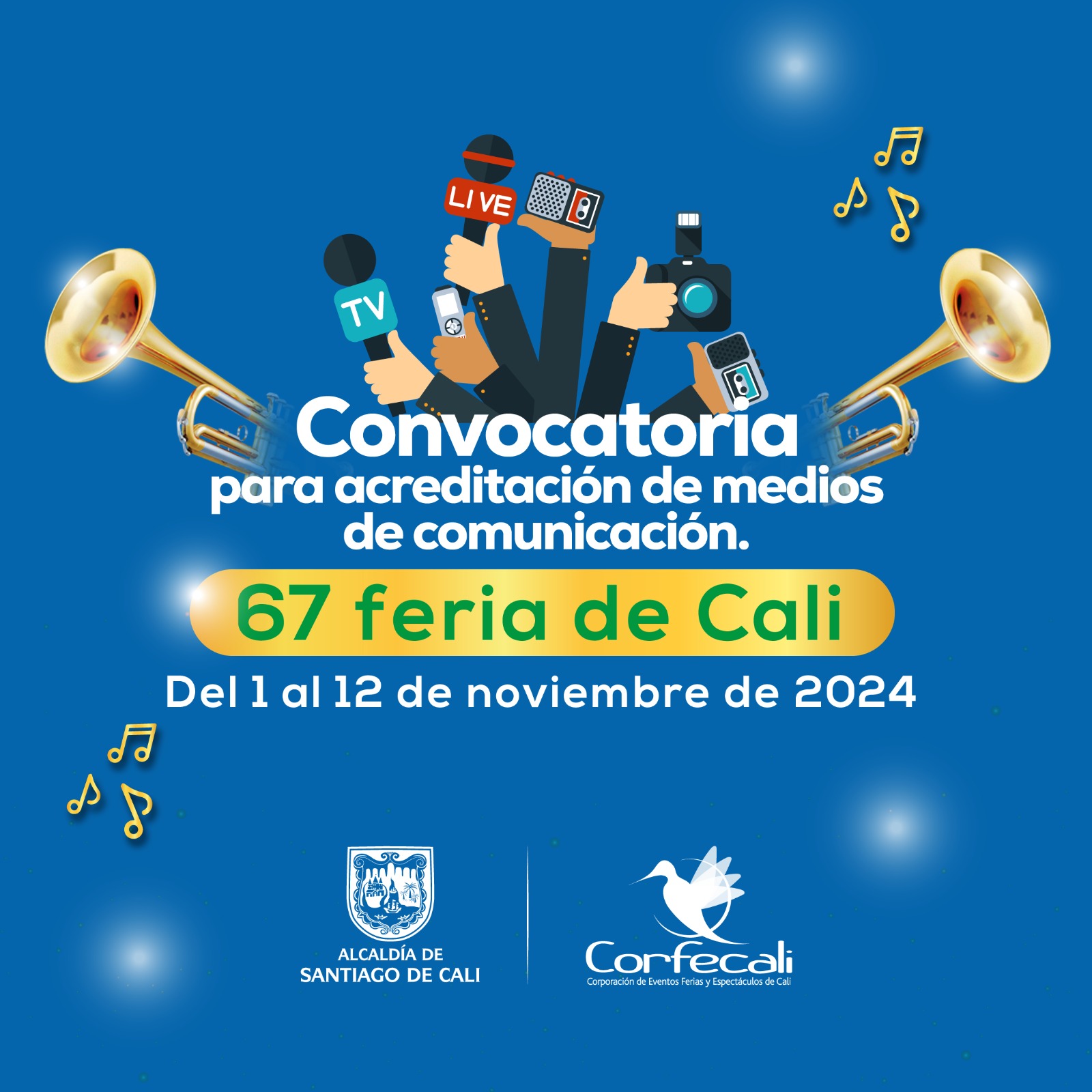 Acreditaciones medios de comunicación para la Feria de Cali 2024