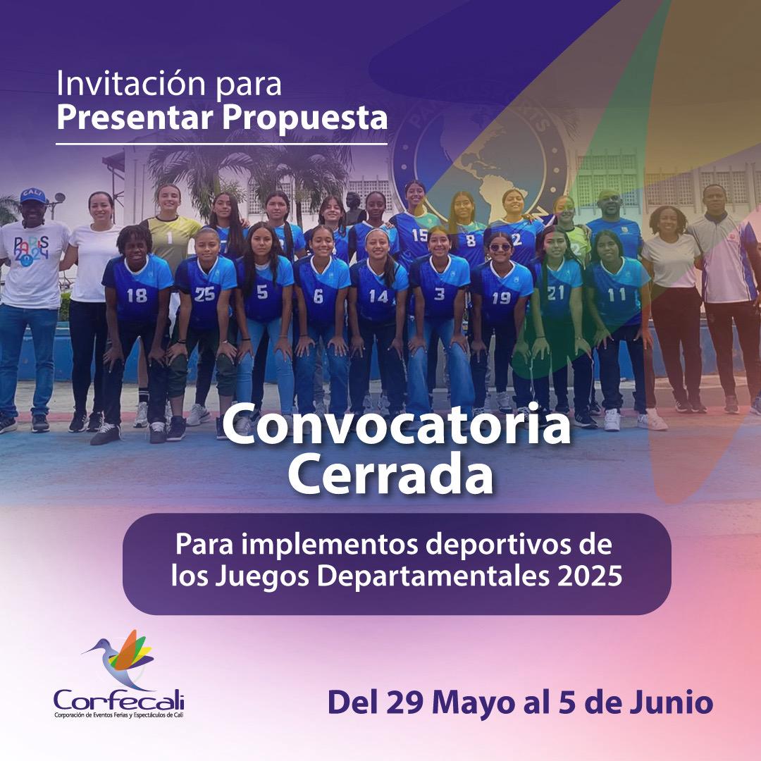 CONVOCATORIA CERREDA – IMPLEMENTOS DEPORTIVOS DE LOS JUEGOSDEPARTAMENTALES 2025